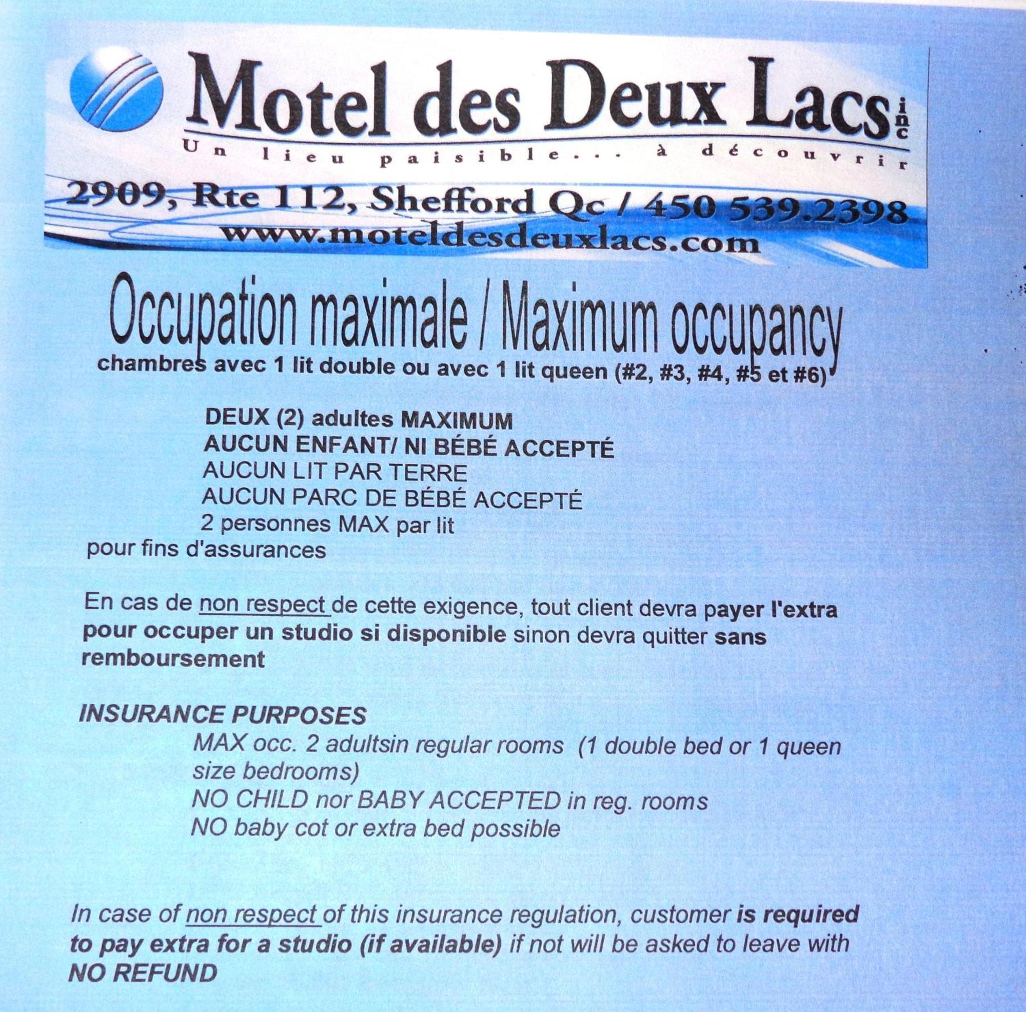 Motel Des Deux Lacs Waterloo Pokój zdjęcie